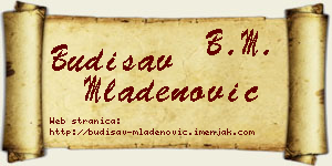 Budisav Mladenović vizit kartica
